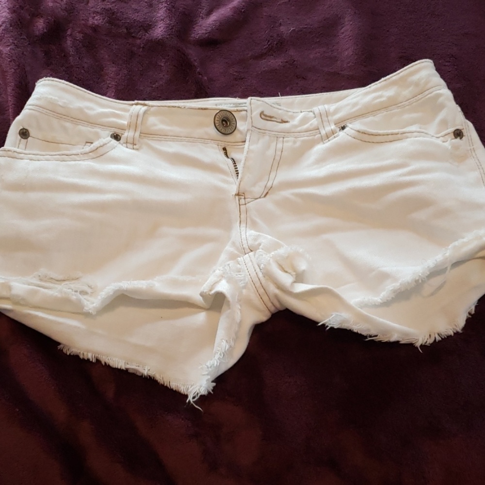 Aeropostale white denim shorts
